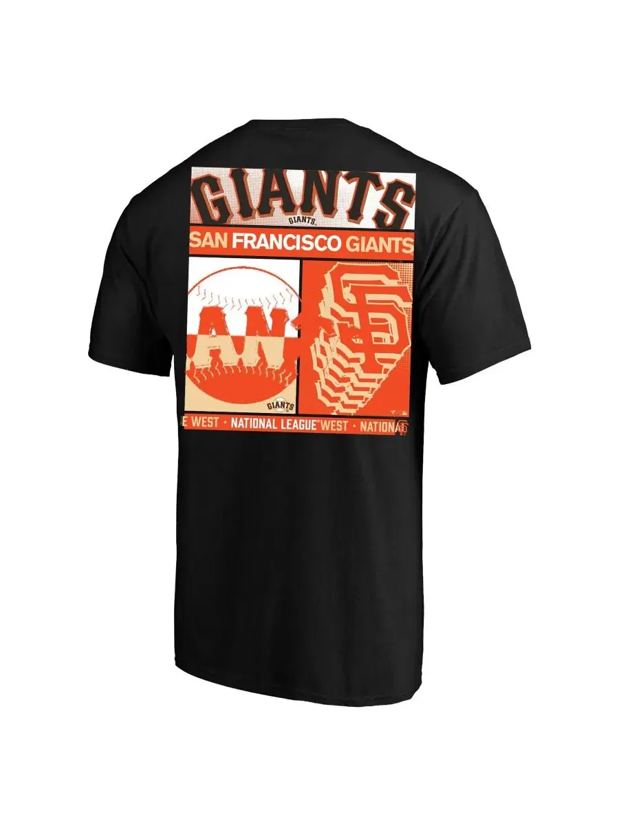 Футболка с принтом San Francisco Giants Big Tall Two-Sided Graphic Fanatics — изображение 3 из 3, черный