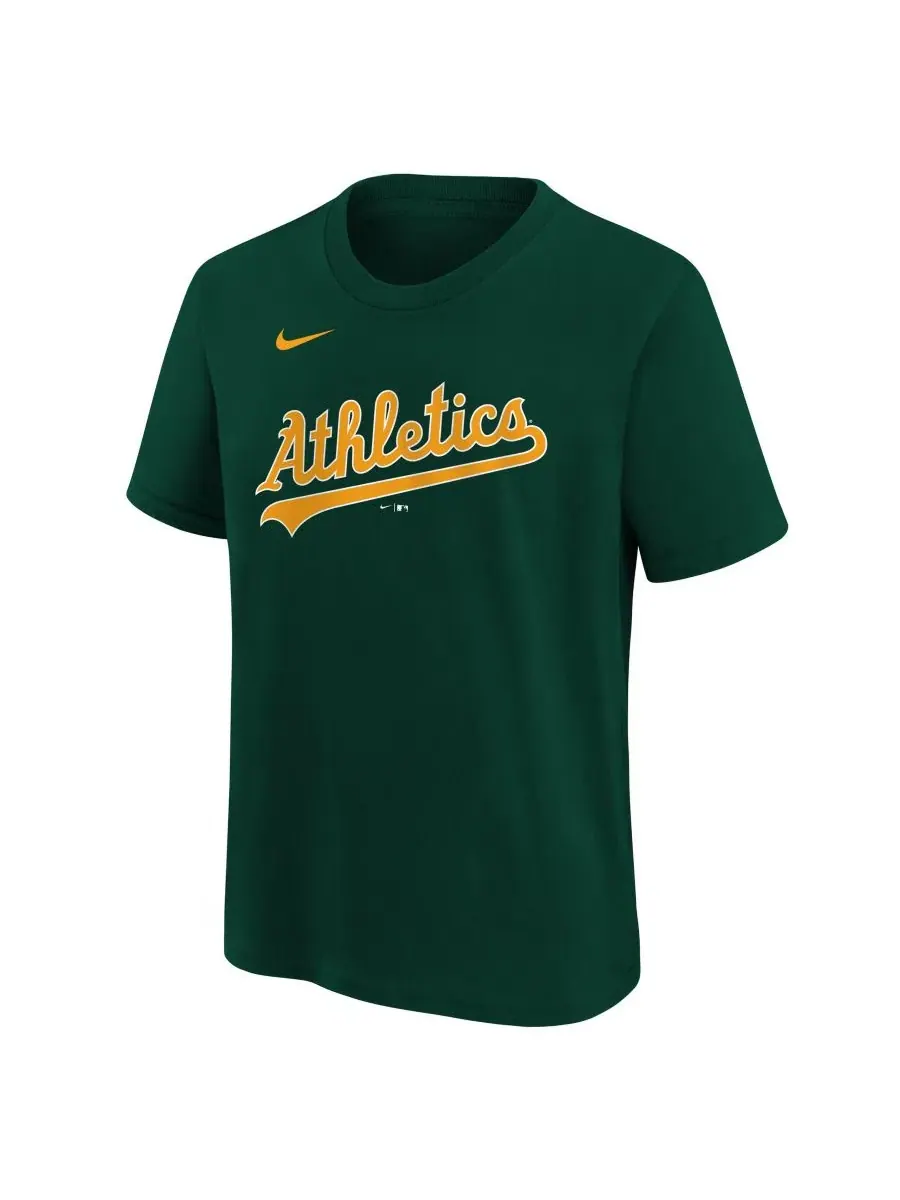 Футболка с принтом Athletics Wordmark Nike — изображение 2 из 3, зеленый