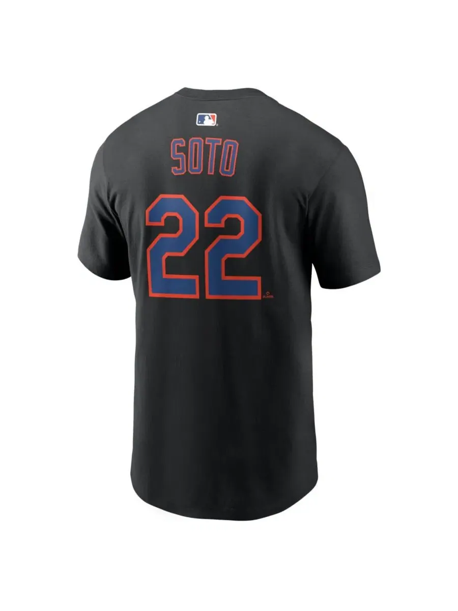 Футболка с принтом Juan Soto Black New York Mets Home Name & Number Nike — изображение 3 из 3, черный
