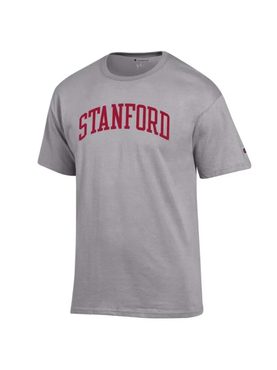 Футболка с принтом Stanford Cardinal Basic Arch Champion — изображение 2 из 3, серый