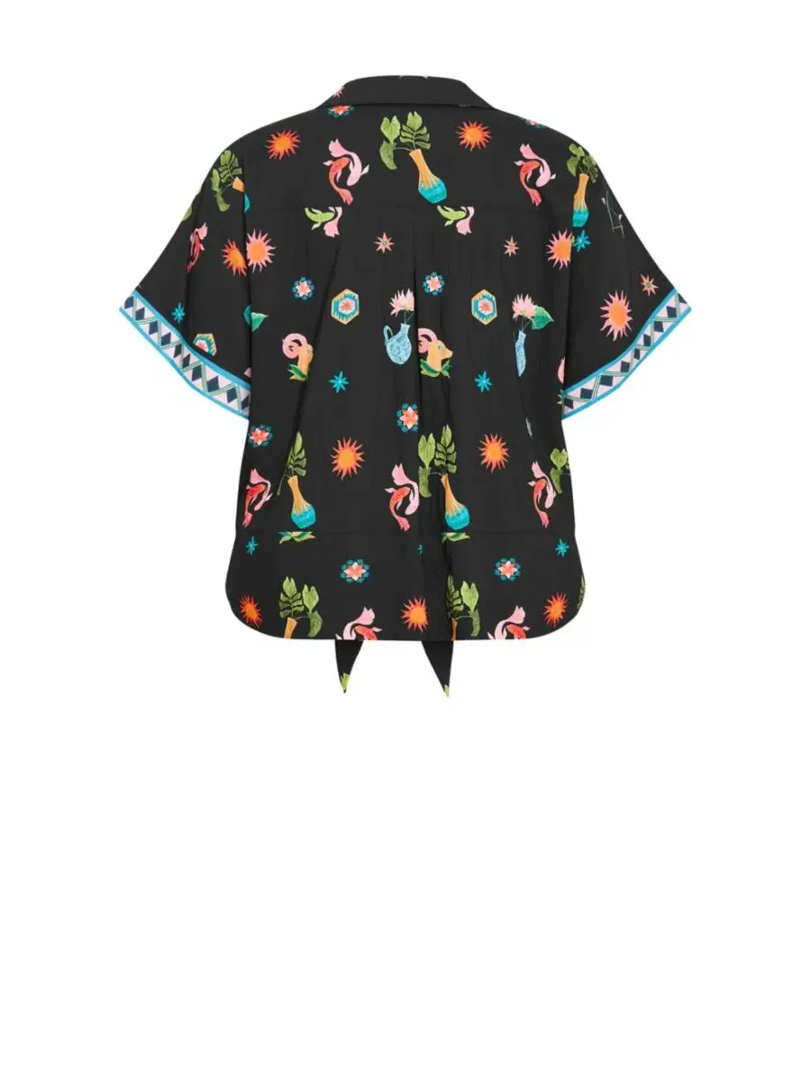 Женская рубашка с принтом, модель Selena La Mont Print CITY CHIC, La Mont Blk — изображение 5 из 5