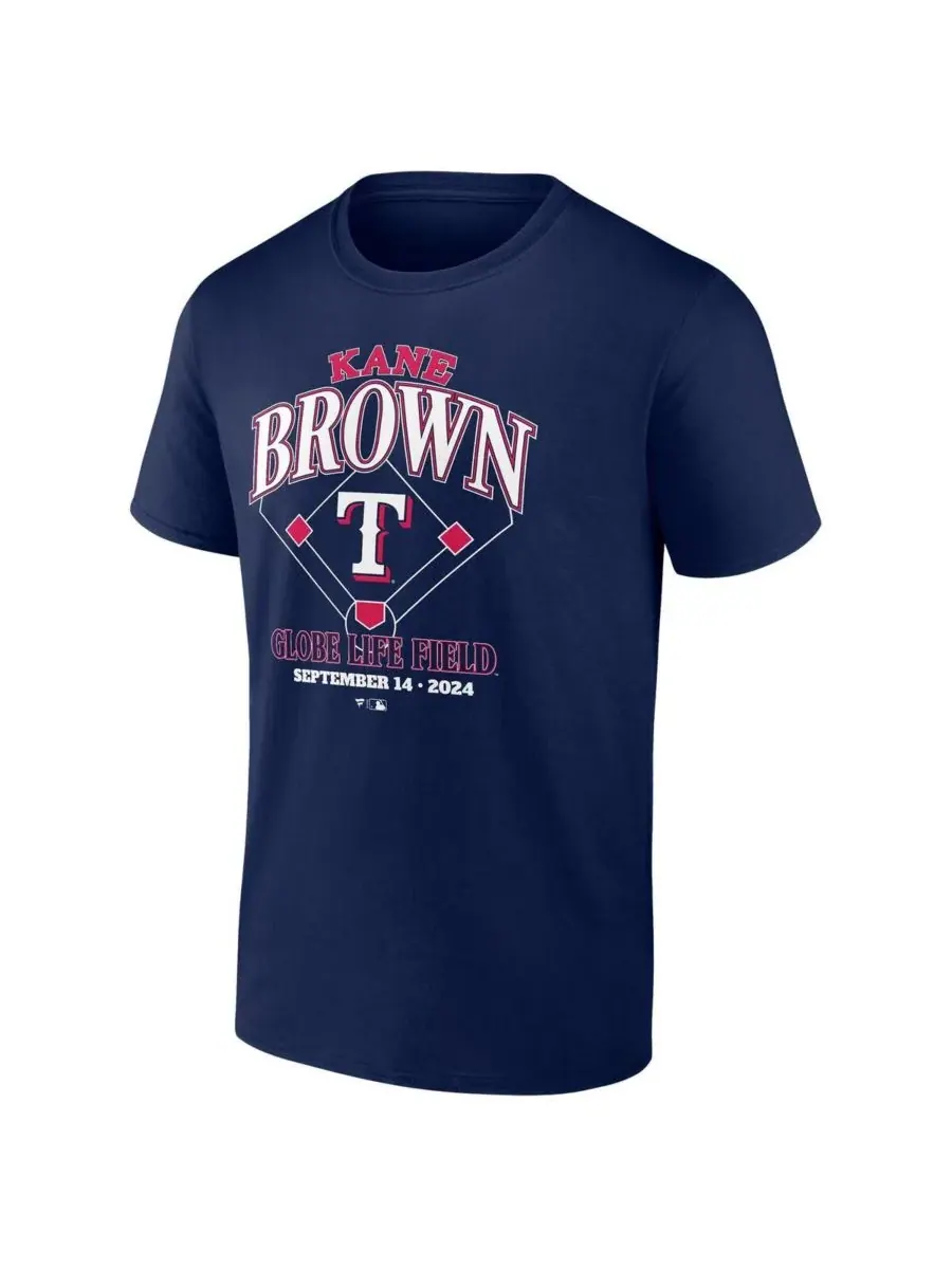 Fanatics Мужская темно-синяя футболка Kane Brown x Texas Rangers — изображение 3 из 3, темно-синий