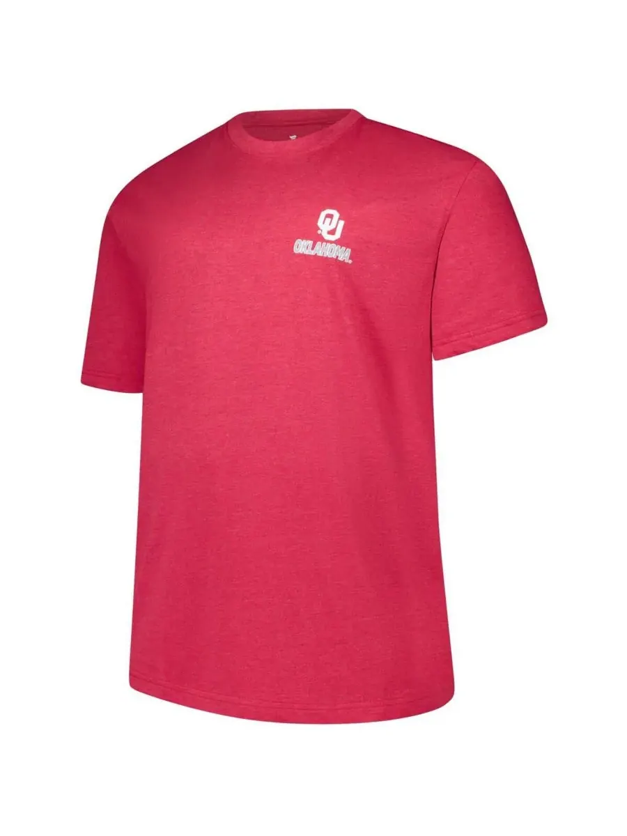 Fanatics Мужская футболка "Crimson Oklahoma Sooners" большого размера, выцветшая — изображение 3 из 3, красный