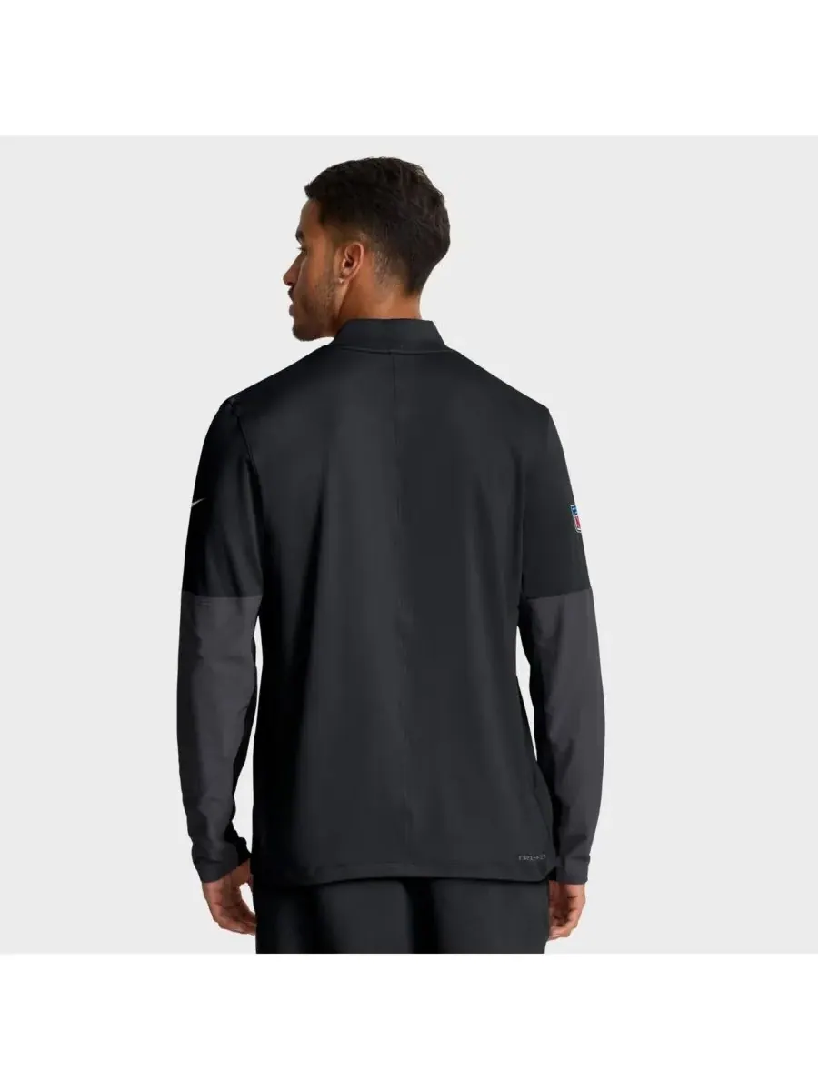 Nike Мужская черная толстовка с капюшоном Pittsburgh Steelers Sideline Dri-FIT с застежкой-молнией — изображение 2 из 5