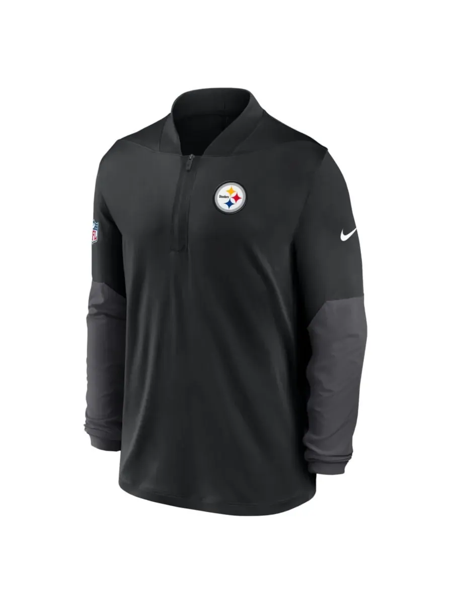 Nike Мужская черная толстовка с капюшоном Pittsburgh Steelers Sideline Dri-FIT с застежкой-молнией — изображение 5 из 5