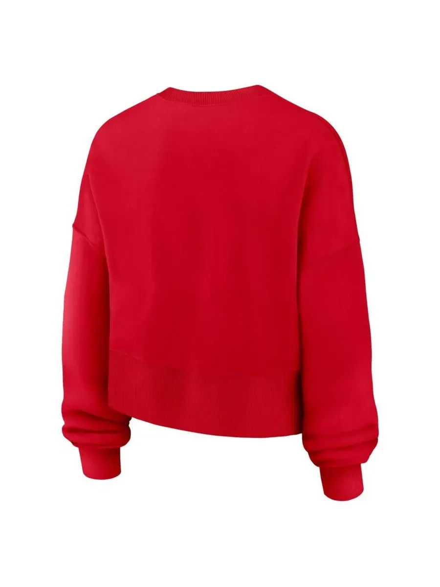 Nike Женская красная толстовка-пуловер Georgia Bulldogs Oversized Phoenix Arch с изображением — изображение 2 из 3, красный