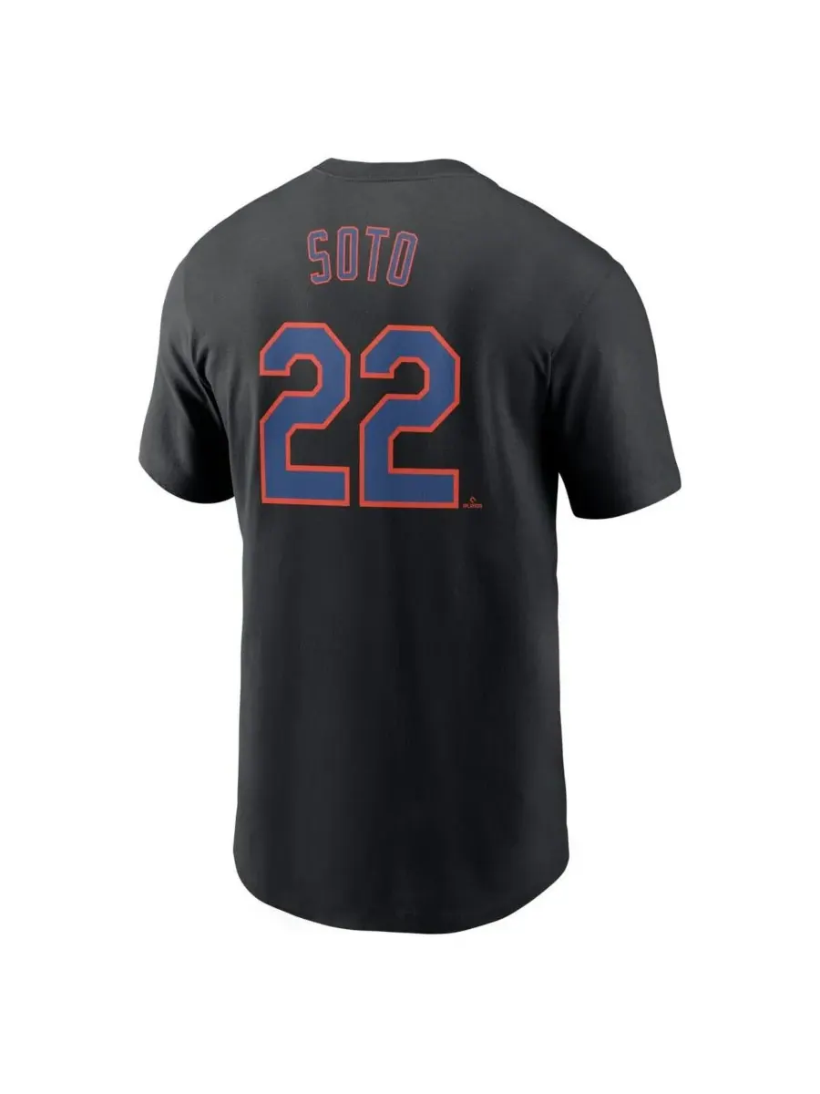 Nike Мужская черная футболка Хуана Сото с номером игрока команды New York Mets — изображение 3 из 3, черный
