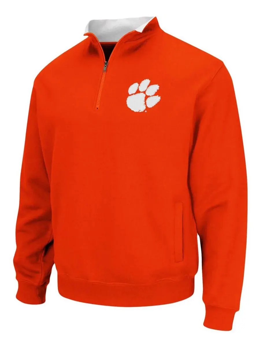 Мужская куртка-пуловер с логотипом Clemson Tigers Tortugas и застежкой-молнией до середины груди — изображение 3 из 5