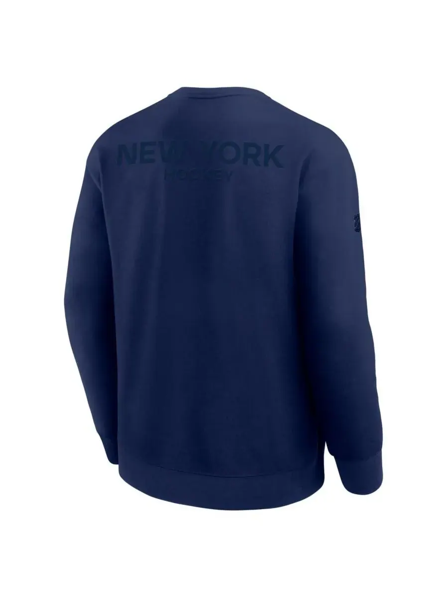 Fanatics Мужская темно-синяя толстовка New York Rangers Authentic Pro Road Tri-Blend — изображение 3 из 3, темно-синий