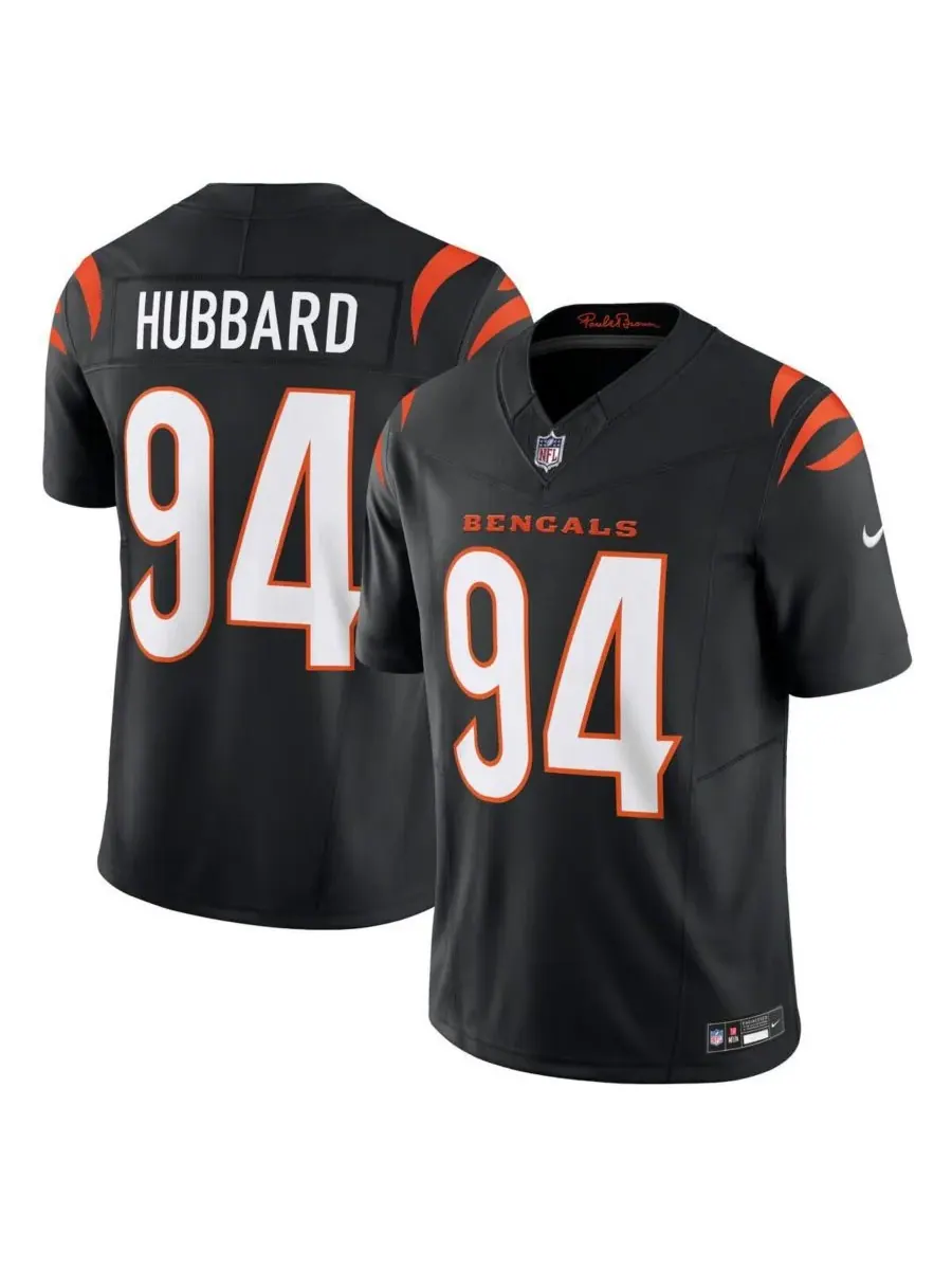 Nike Мужская черная футболка Sam Hubbard Cincinnati Bengals Vapor FUSE Limited
