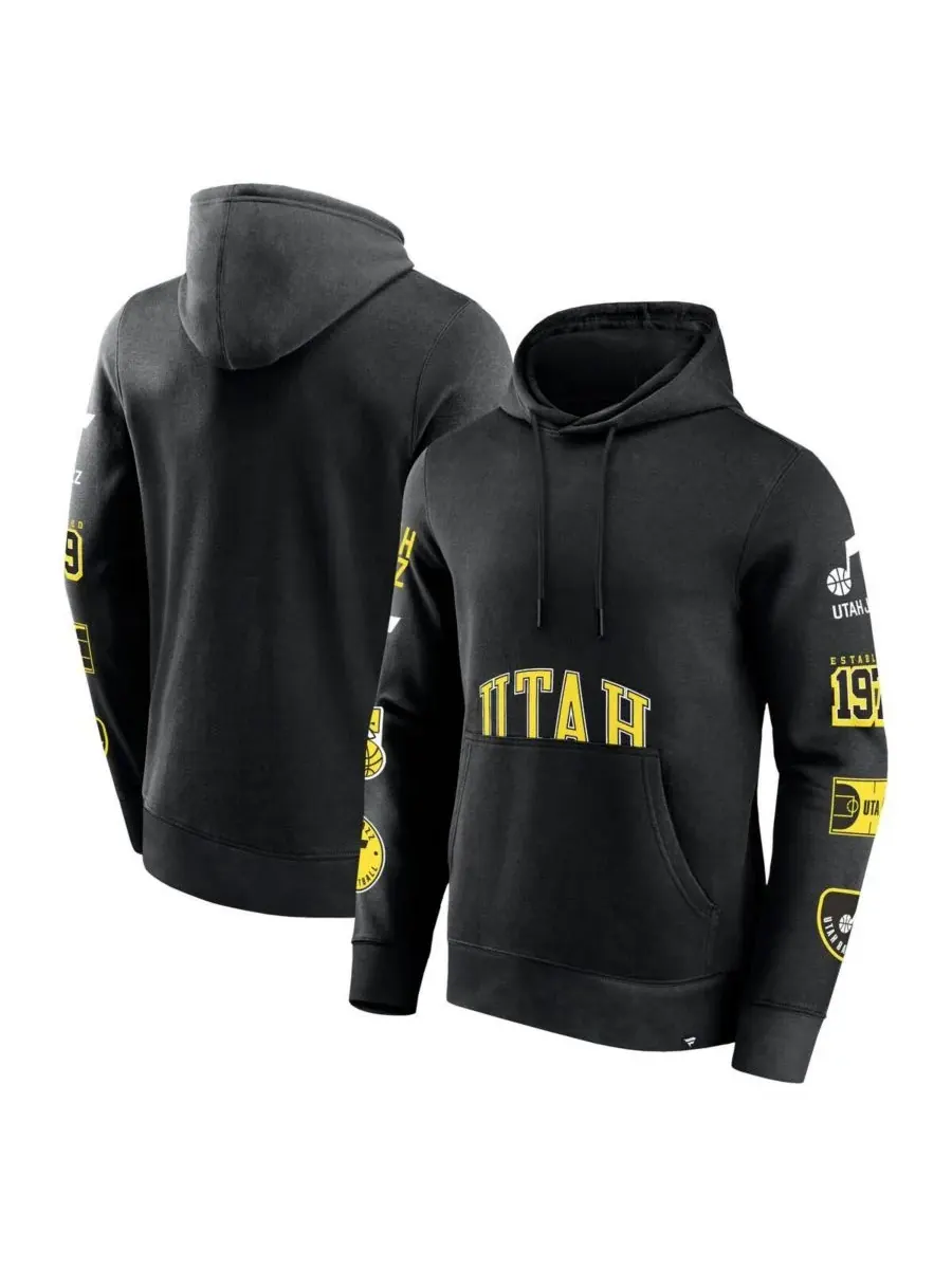 Fanatics Мужская черная толстовка с капюшоном Utah Jazz Home Court