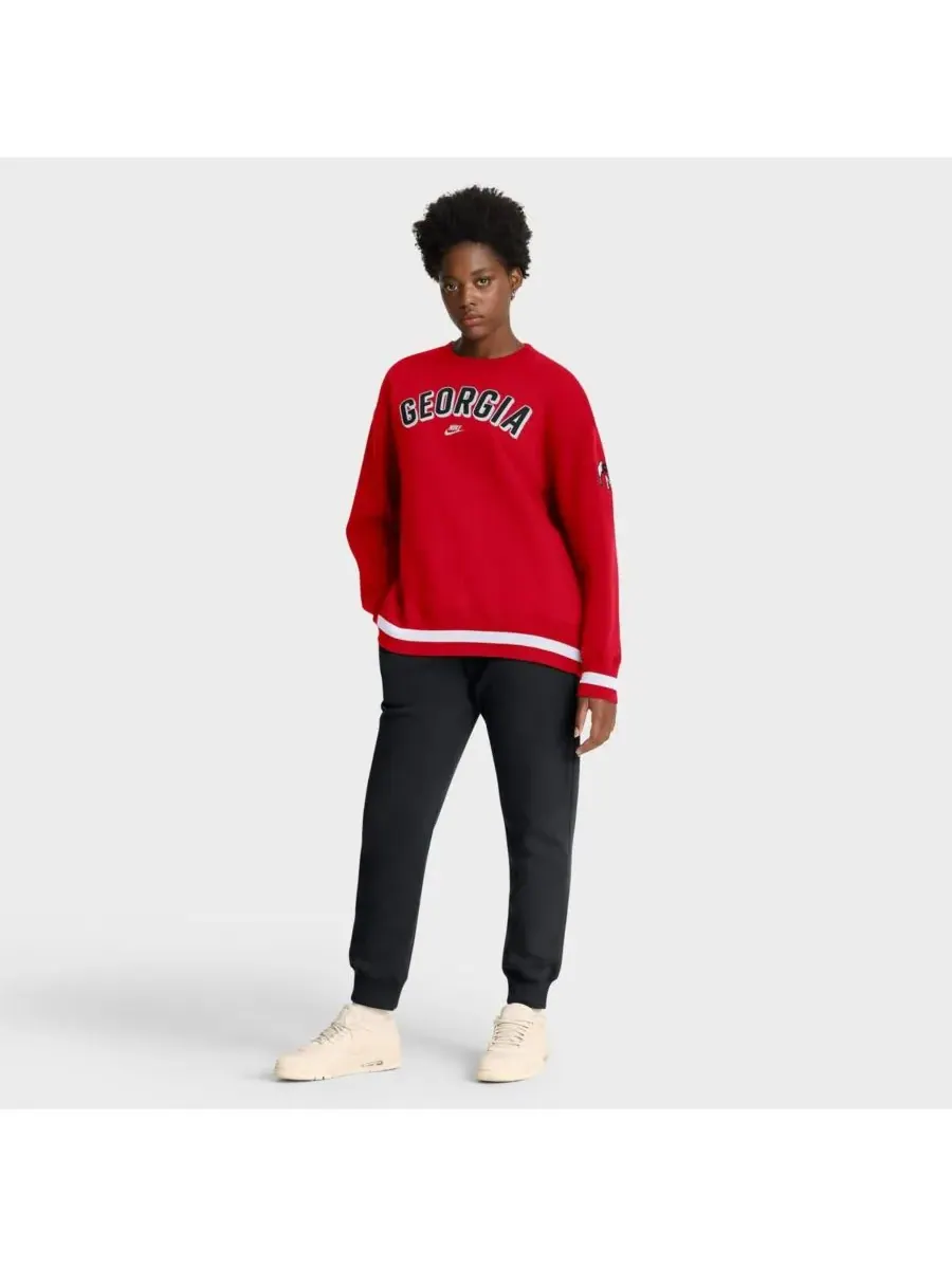 Nike Женская красная толстовка Georgia Bulldogs Oversized Legacy Phoenix — изображение 3 из 5, красный