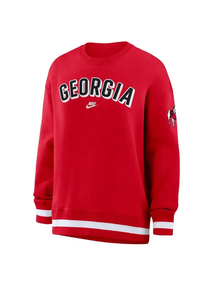 Nike Женская красная толстовка Georgia Bulldogs Oversized Legacy Phoenix — изображение 4 из 5, красный