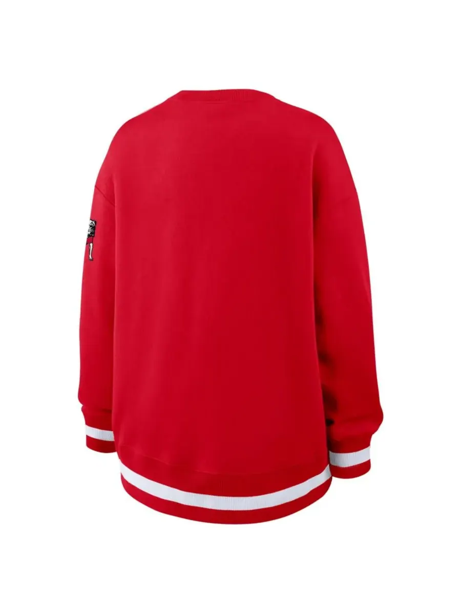 Nike Женская красная толстовка Georgia Bulldogs Oversized Legacy Phoenix — изображение 5 из 5, красный