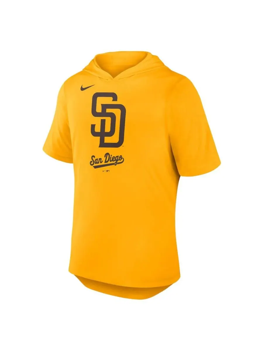 Мужская золотистая толстовка San Diego Padres Tri-Blend Performance Nike — изображение 3 из 3, золото