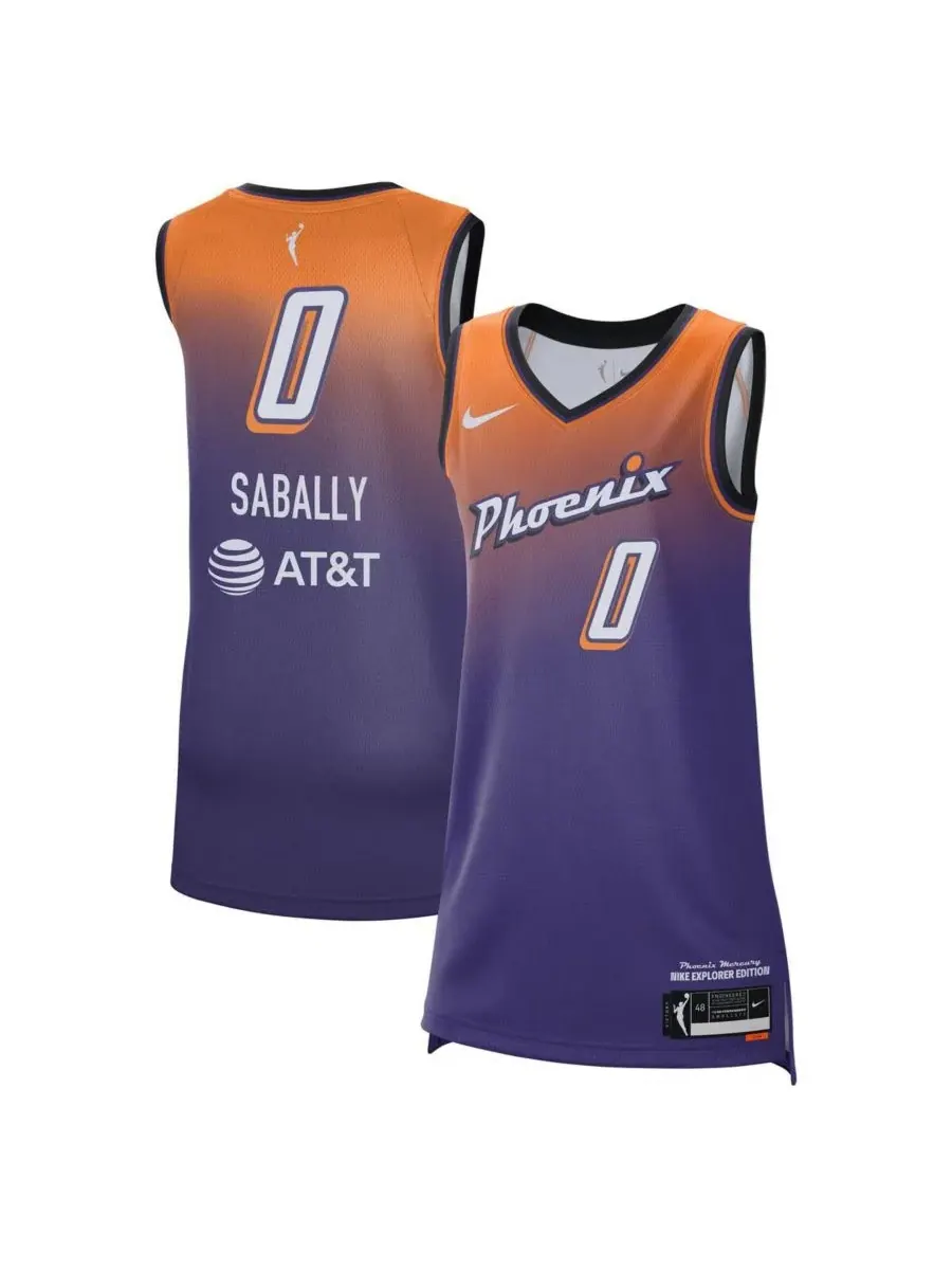 Nike Мужская и женская фиолетовая футболка Satou Sabally Phoenix Mercury Explorer Edition Victory