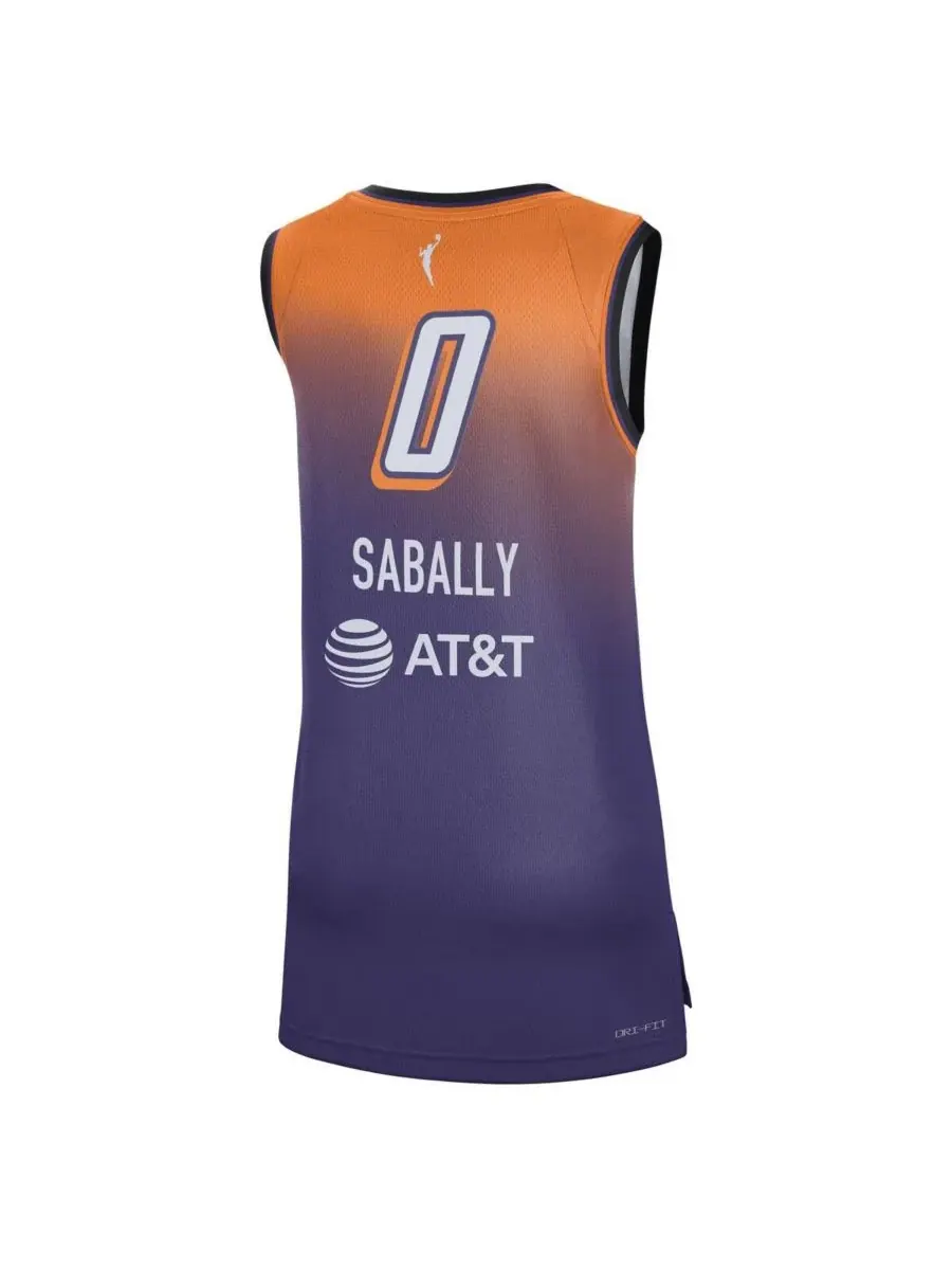 Nike Мужская и женская фиолетовая футболка Satou Sabally Phoenix Mercury Explorer Edition Victory — изображение 3 из 3
