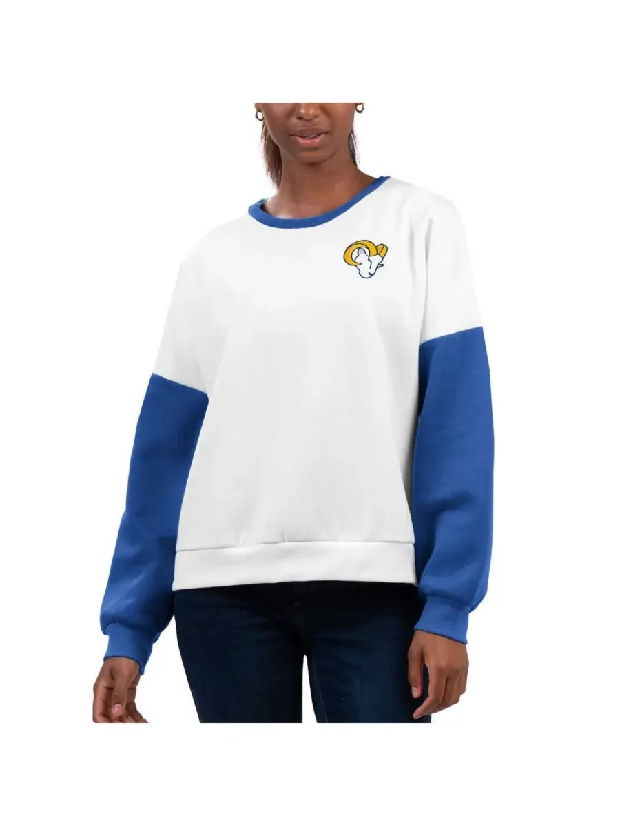 G-III 4Her by Carl Banks Женская белая толстовка Los Angeles Rams A-Game