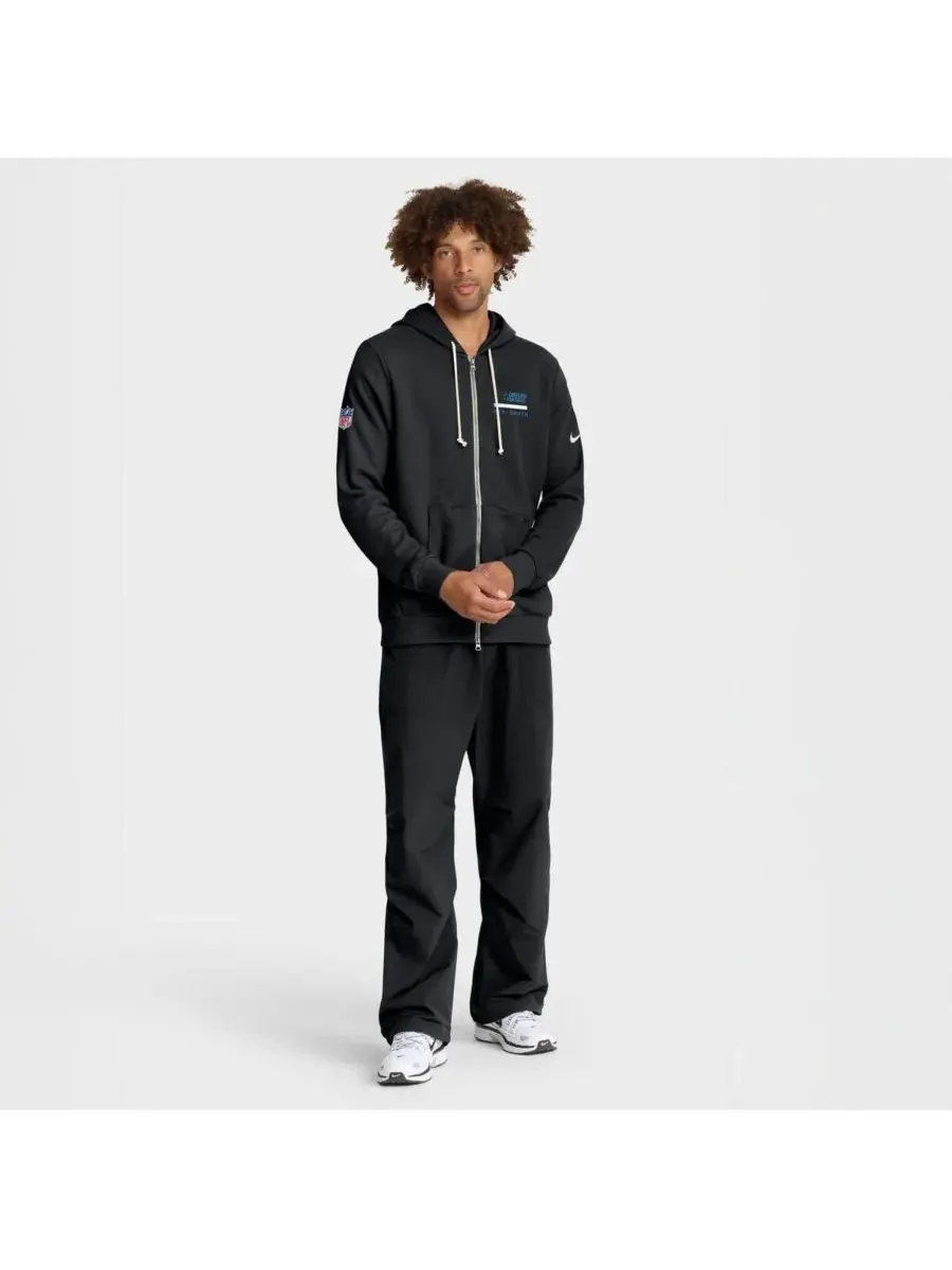 Nike Мужская черная толстовка на молнии Carolina Panthers Sideline Standard Issue Utility Player — изображение 3 из 5, черный