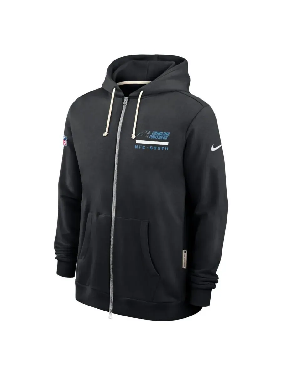 Nike Мужская черная толстовка на молнии Carolina Panthers Sideline Standard Issue Utility Player — изображение 4 из 5, черный