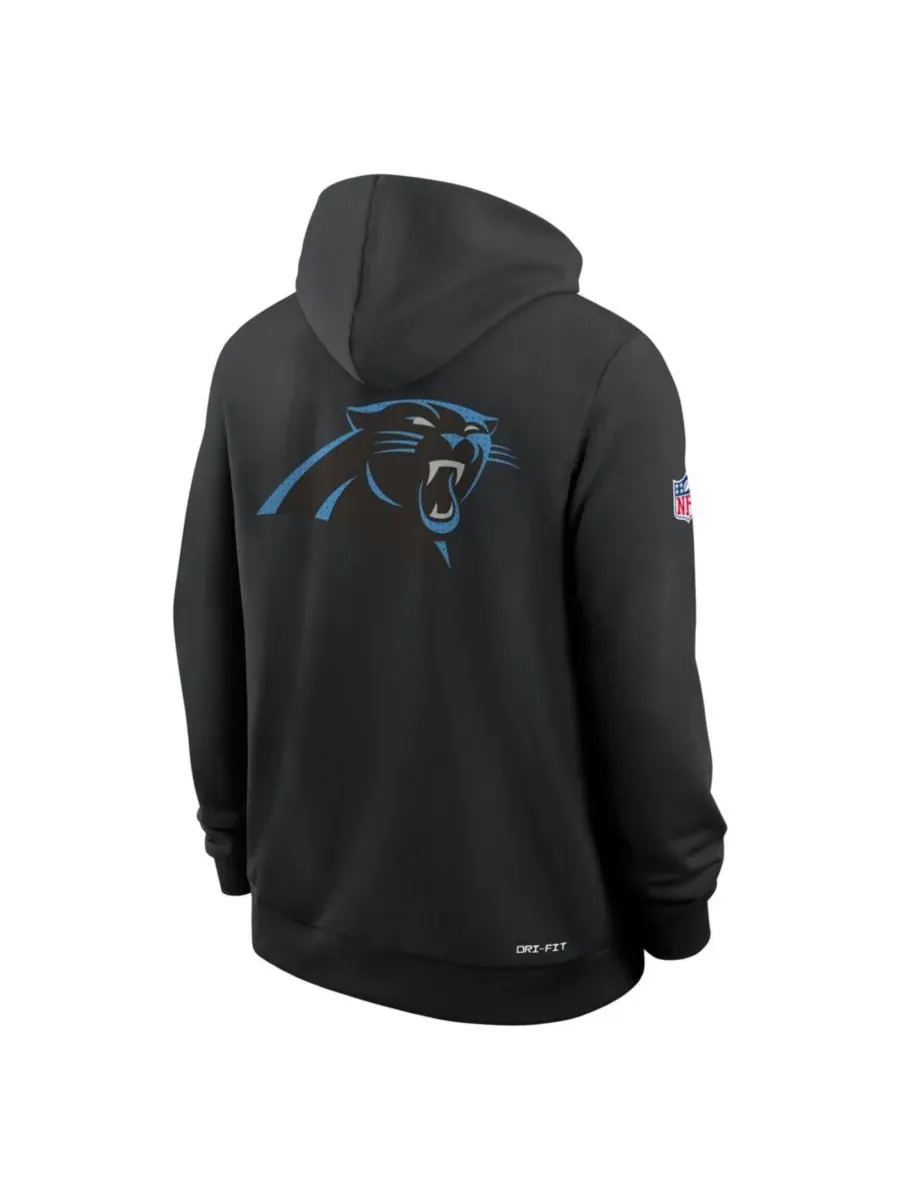 Nike Мужская черная толстовка на молнии Carolina Panthers Sideline Standard Issue Utility Player — изображение 5 из 5, черный