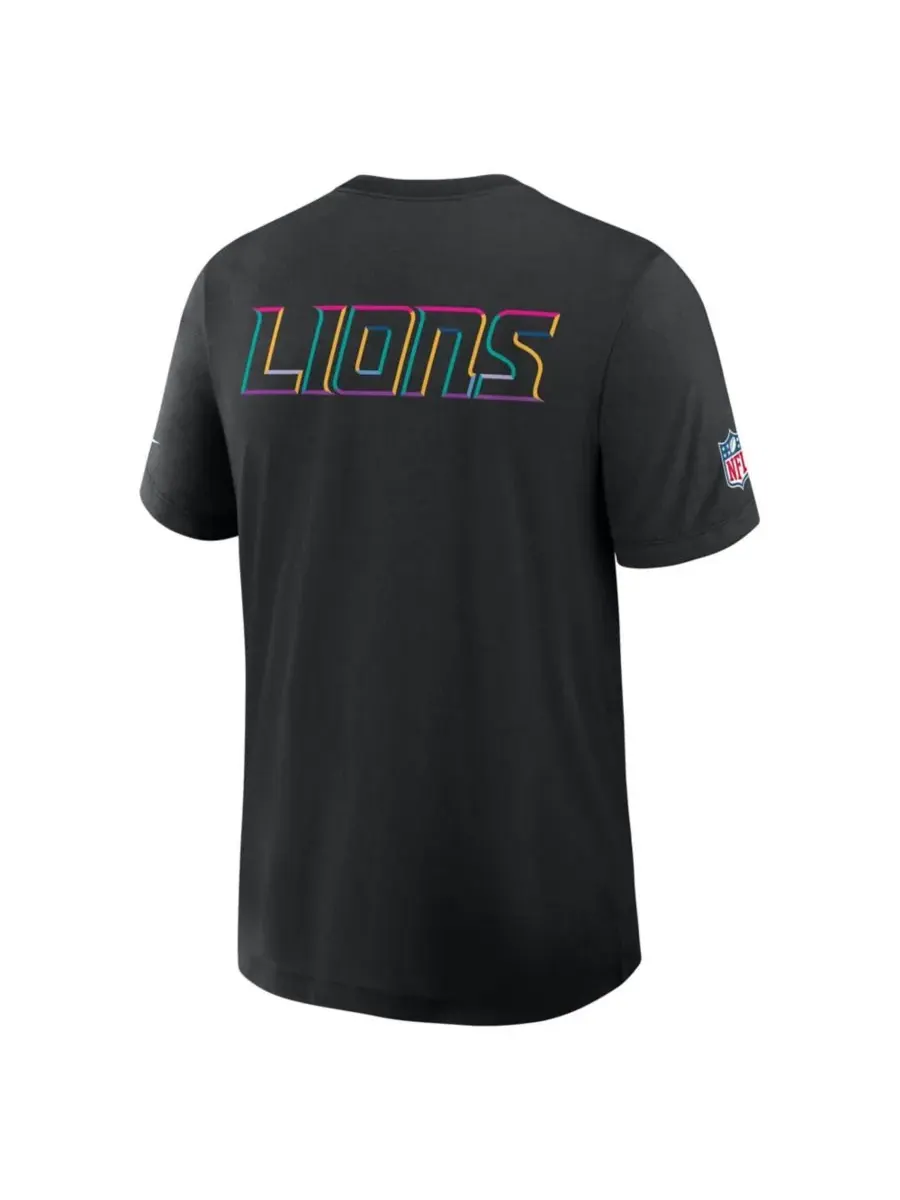 Nike Мужская черная футболка Detroit Lions Tall 2025 NFL Crucial Catch Tri-Blend Dri-FIT — изображение 3 из 3, черный