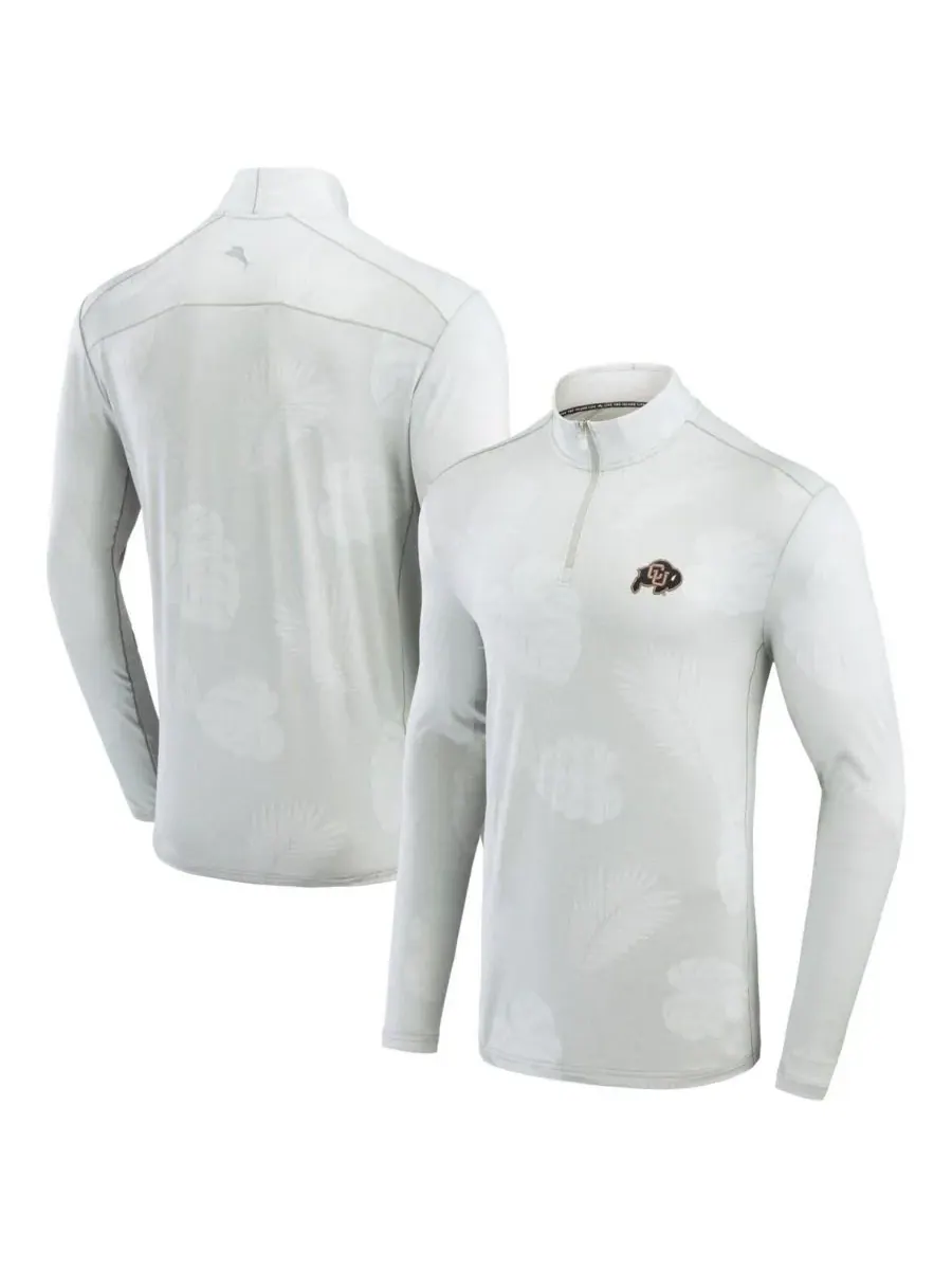 Tommy Bahama Мужская серая толстовка Colorado Buffaloes Delray Frond IslandZone с застежкой-молнией