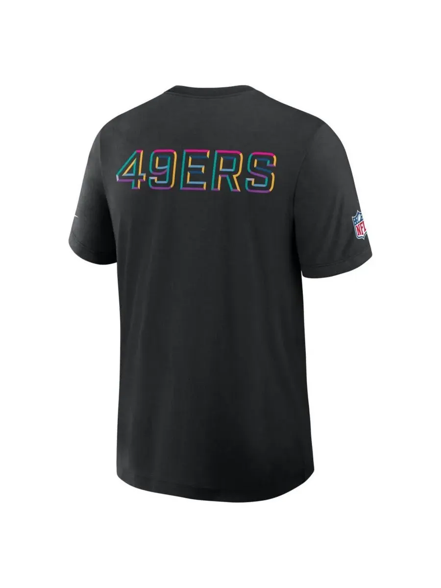 Nike Мужская черная футболка San Francisco 49ers 2025 NFL Crucial Catch Tri-Blend Dri-FIT — изображение 3 из 3, черный