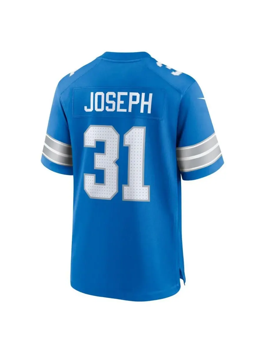 Nike Мужская синяя игровая футболка команды Detroit Lions Керби Джозефа — изображение 3 из 3, синий