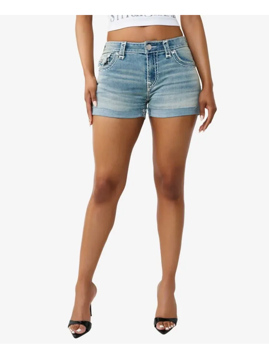 Женские шорты Jennie Mid-Rise Super T-Flap True Religion, Midnight Roller