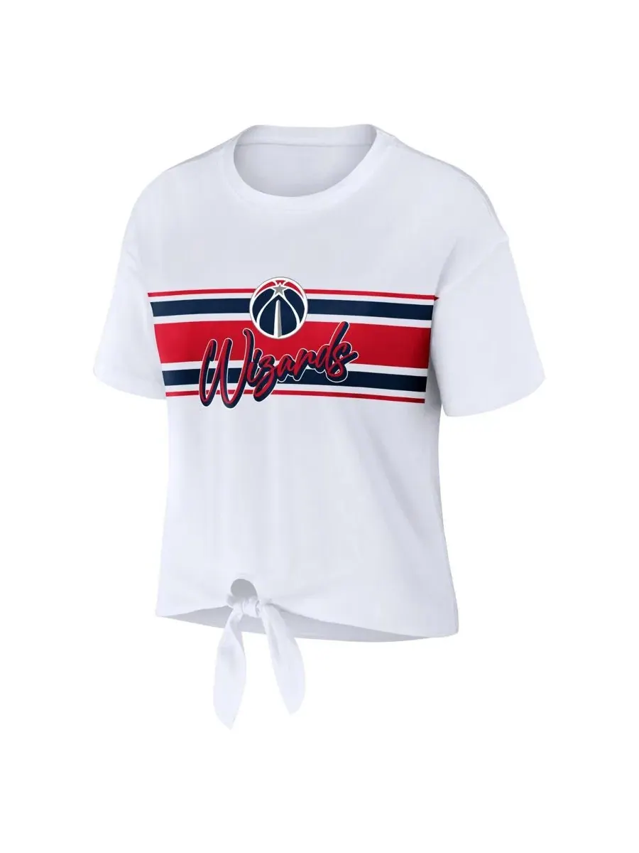 Футболка женская с завязкой спереди Washington Wizards WEAR by Erin Andrews — изображение 2 из 3, белый