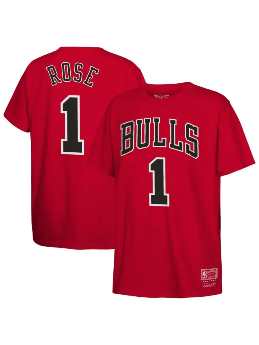 Футболка с длинным рукавом Derrick Rose Mitchell & Ness