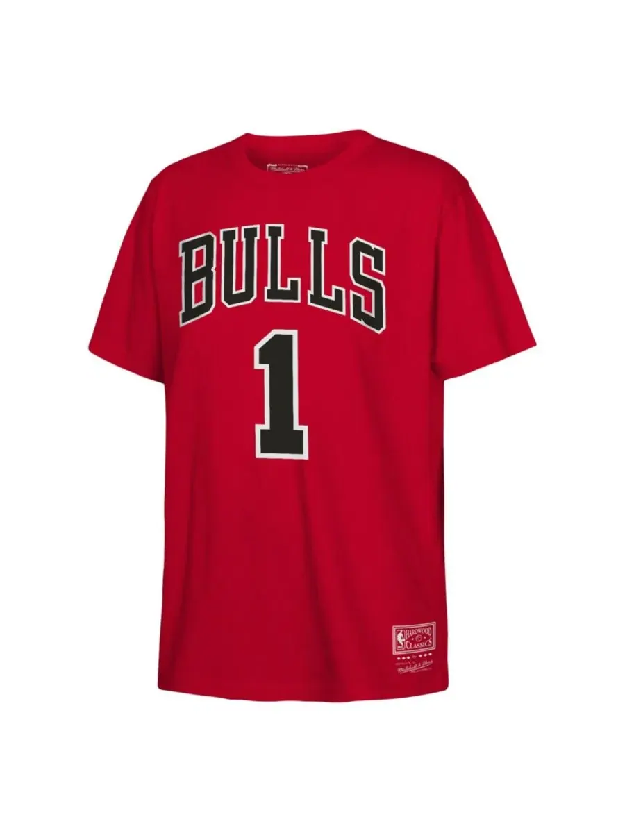 Футболка с длинным рукавом Derrick Rose Mitchell & Ness — изображение 3 из 3, красный