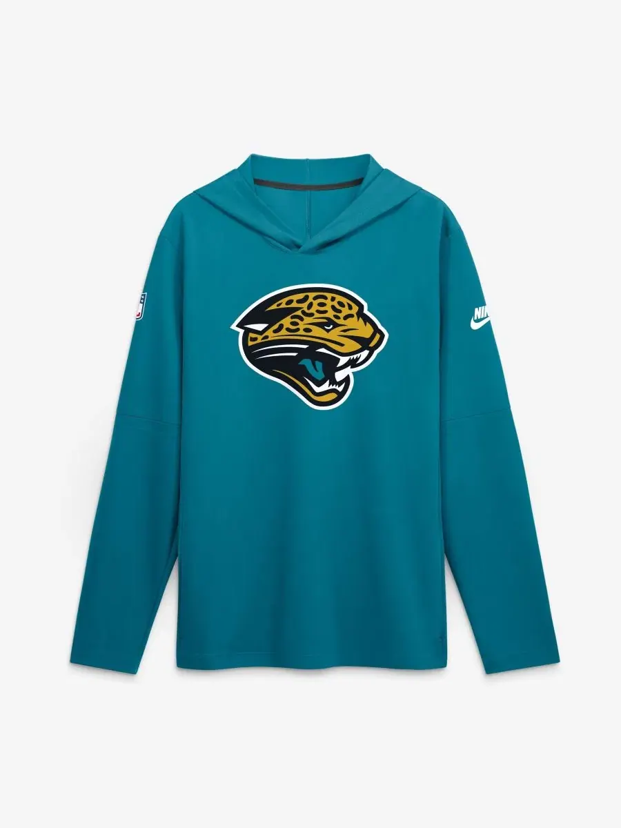Футболка с капюшоном и длинным рукавом Nike Jacksonville Jaguars Sideline Dri-FIT