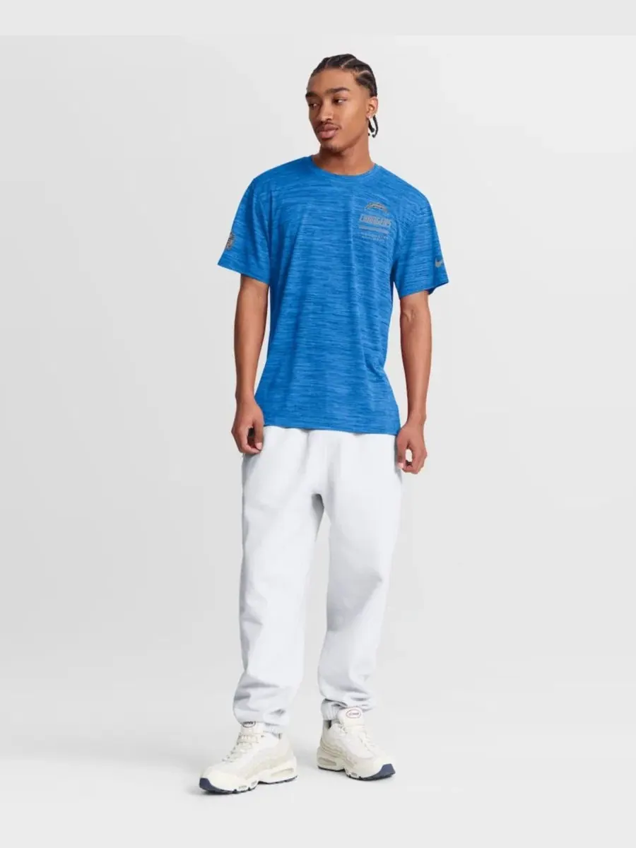 Футболка с коротким рукавом Dri-FIT Velocity с принтом Los Angeles Chargers Nike — изображение 5 из 5, синий