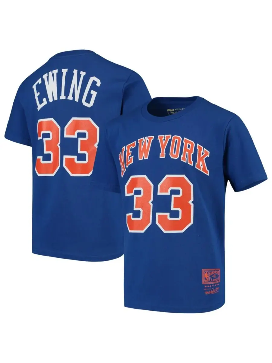 Футболка с принтом Patrick Ewing Mitchell & Ness