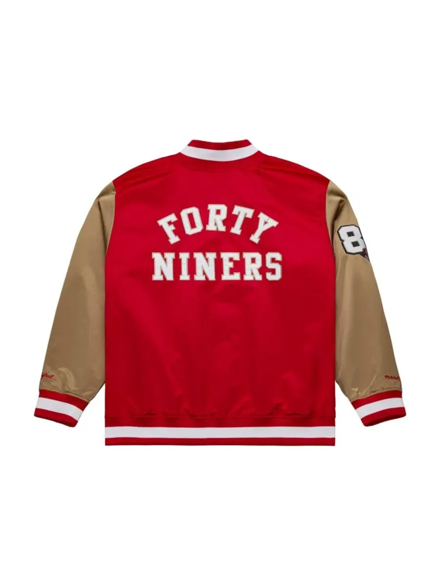 Куртка-бомбер с принтом San Francisco 49ers 80th Anniversary Heavyweight Satin Full-snap Mitchell & — изображение 7 из 7