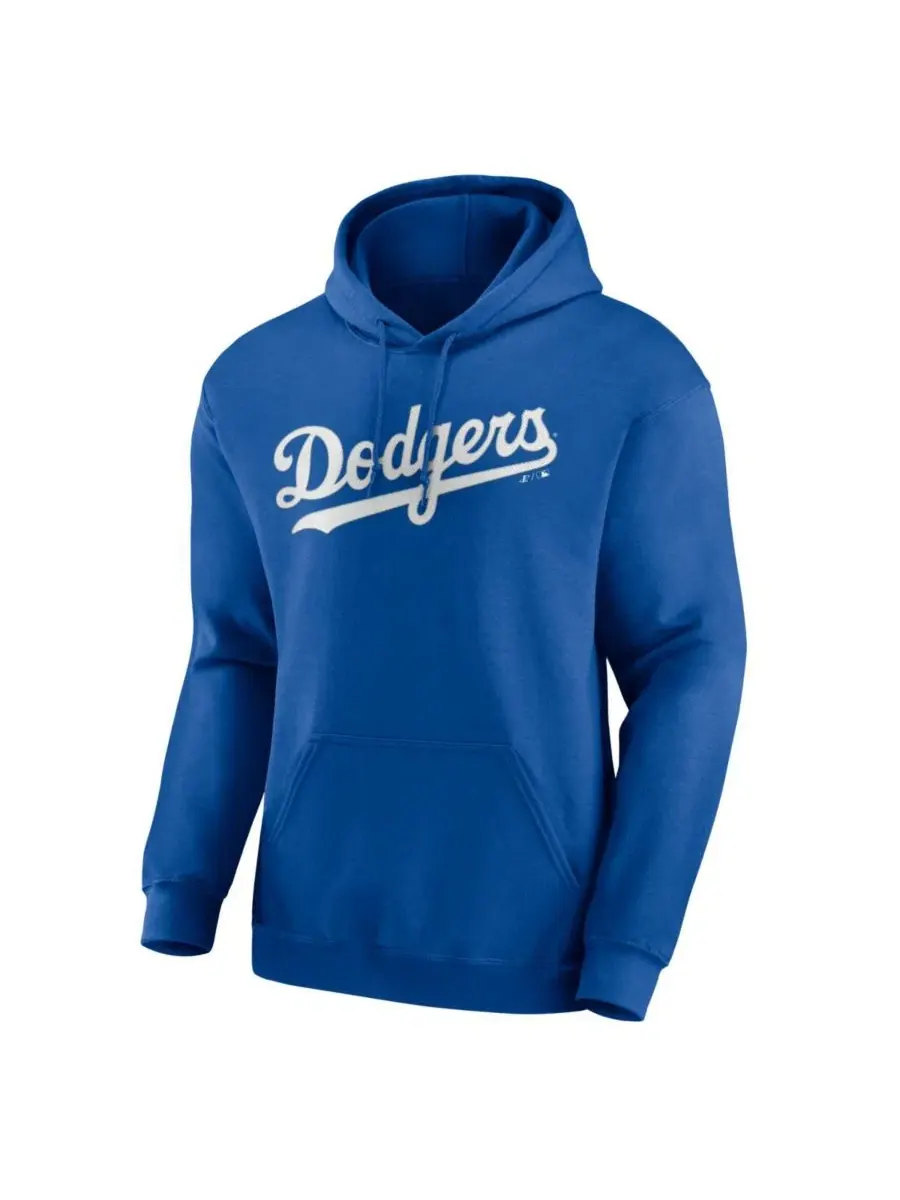 Худи с принтом Los Angeles Dodgers Wordmark Logo Athletic — изображение 2 из 3, королевский