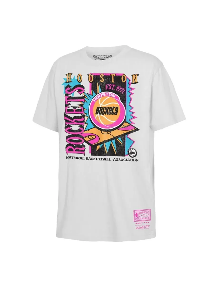 Футболка с принтом Neon Court Shock Mitchell & Ness