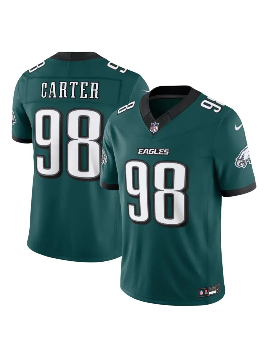 Футболка-джерси Philadelphia Eagles Jalen Carter Vapor F.U.S.E. Stitched Limited Nike