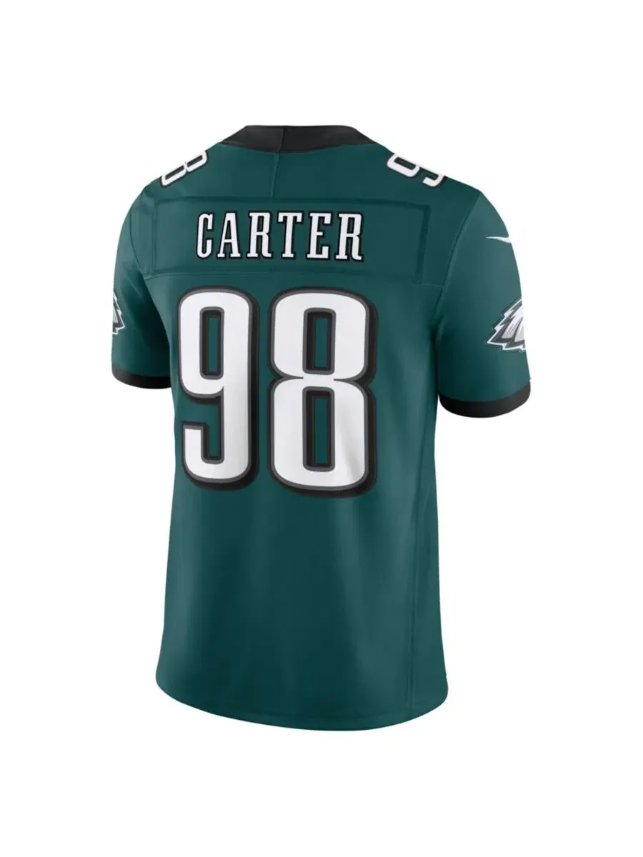 Футболка-джерси Philadelphia Eagles Jalen Carter Vapor F.U.S.E. Stitched Limited Nike — изображение 2 из 3, зеленый