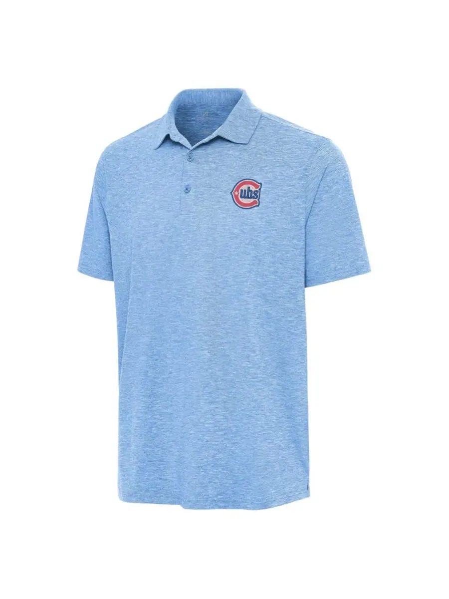 Поло с вышивкой Chicago Cubs Alternate Logo Par 3 Antigua — изображение 2 из 3, синий