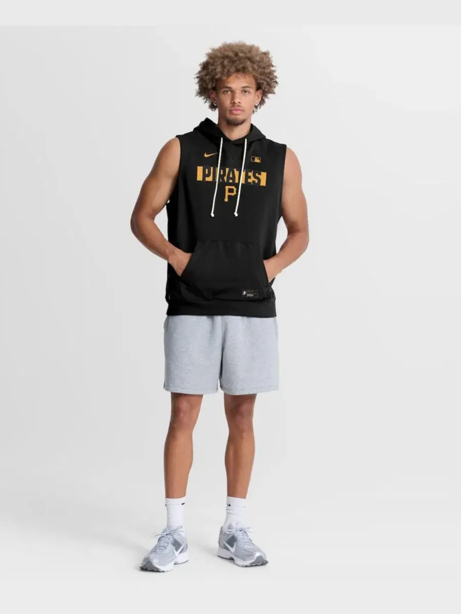 Безрукавный худи с капюшоном Pittsburgh Pirates Dri-FIT Nike — изображение 5 из 5, черный