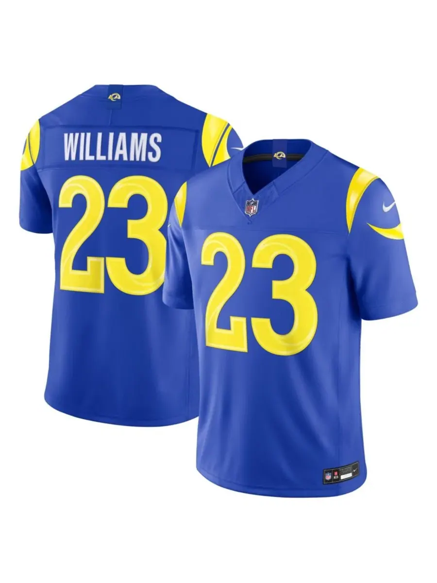 Мужская футболка Kyren Williams Royal Los Angeles Rams Vapor F.U.S.E. Stitched Limited Nike