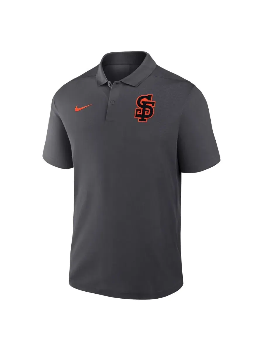 Поло Nike с логотипом San Francisco Giants — изображение 2 из 3, серый