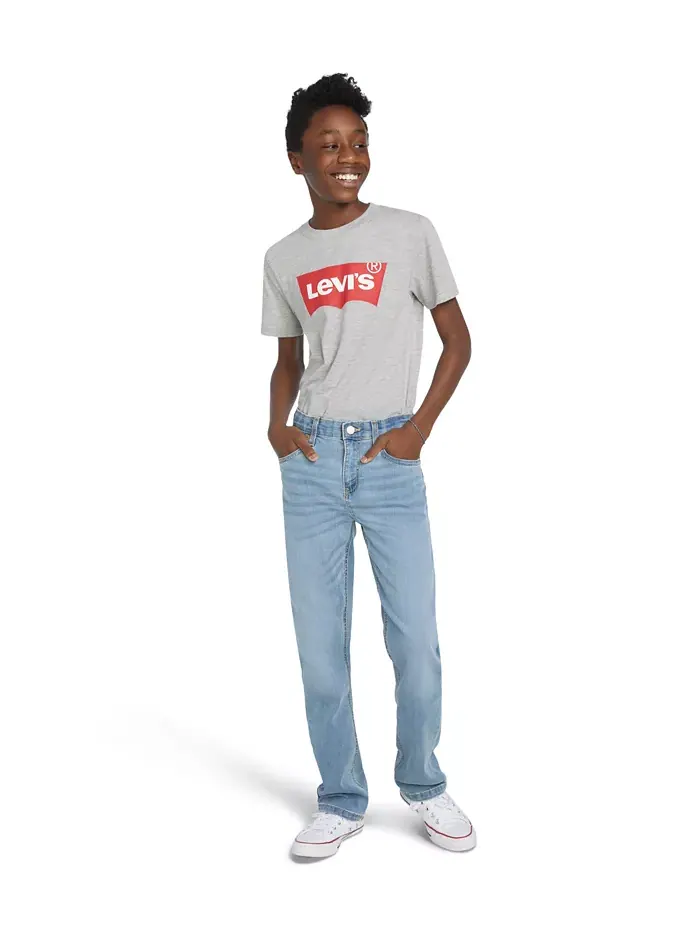 Прямые джинсы Big Boys 514 с эластичной тканью Levi's — изображение 4 из 7, синий