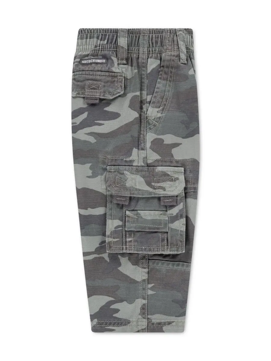 Детские карго-брюки свободного кроя с завязками, Abercrombie Kids, ANF Traditional Camo — изображение 3 из 4