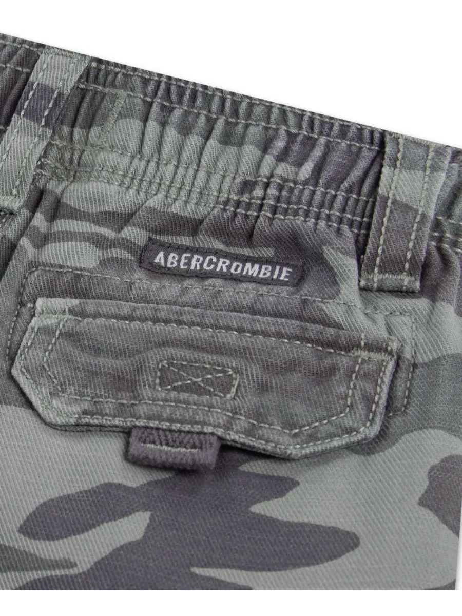 Детские карго-брюки свободного кроя с завязками, Abercrombie Kids, ANF Traditional Camo — изображение 4 из 4