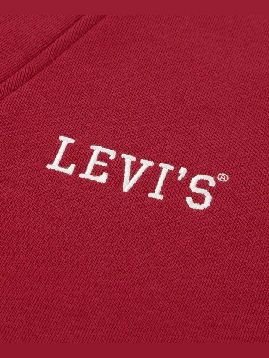Детский флисовый кардиган в спортивном стиле Levi's — изображение 8 из 8, бордовый