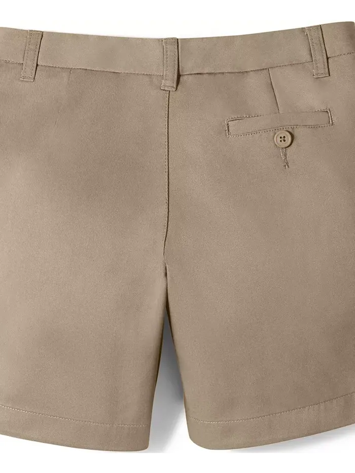 Шорты чинос для девочек Plain Front Blend Lands' End — изображение 3 из 3, хаки